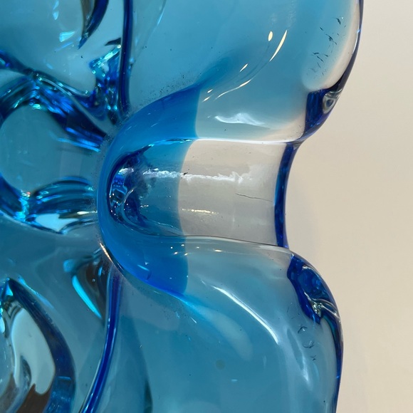 Canadian Art Glass - Cobalt Blue and Clear Glass - Picture 11 of 11
